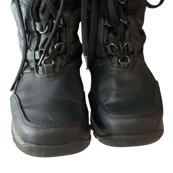 Totes Rhonda Aspen Black Zip Up Lace Up Snow Boots Winter Women Size 10 Medium - Picture 11 of 16